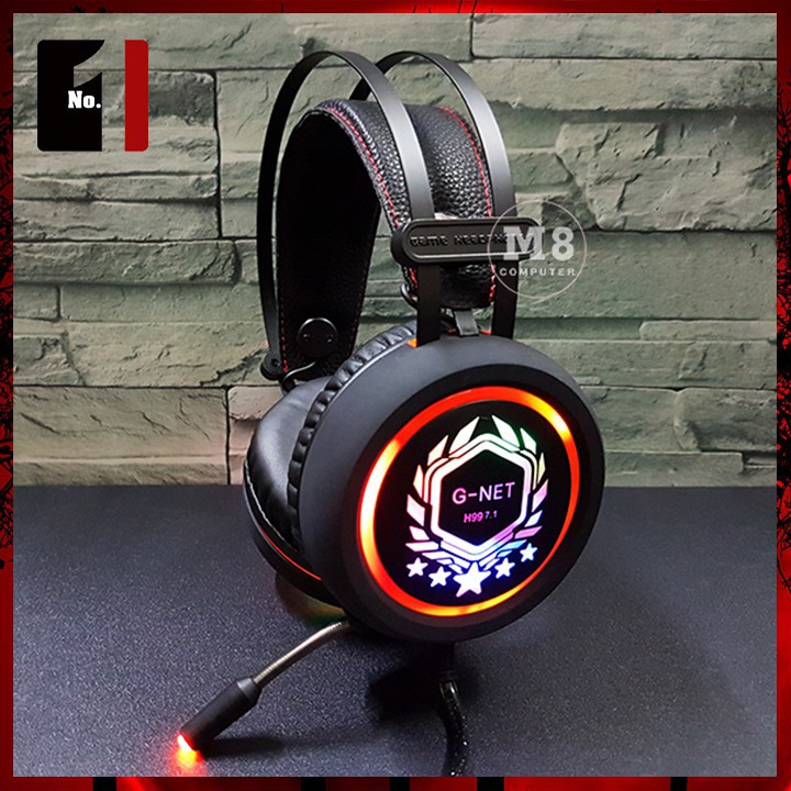 HÀNG CAO CẤP -  Tai Nghe Gaming LED Chụp Tai Headphone Có Dây GNet H99 - Tai Nghe Game Thủ Có Mic Máy Vi Tính Laptop Pc 