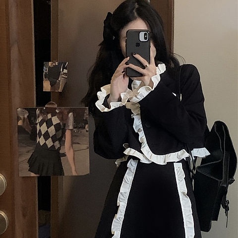 Bộ Đồ Thời Trang Mùa Thu Phối Bèo Màu Tương Phản Dễ Phối Đồ Cho Nữ