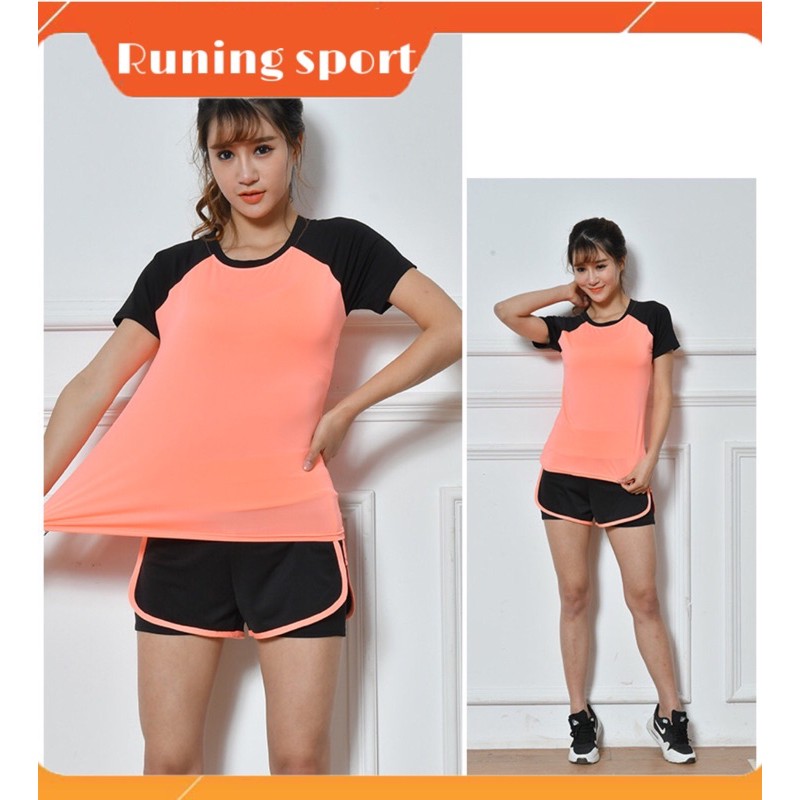 [HÀNG QUẢNG CHÂU] Quần áo tập gym nữ Runing Sport BC002 chất poly thể thao mặc cực kỳ thể thao không nhăn nhàu khi giặt