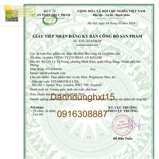 Vitamin Bà Bầu Pregnacare Max 84v