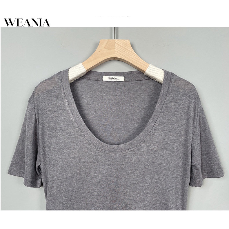 Áo Thun Tay Ngắn Cổ Chữ V Khoét Sâu Phong Cách Quyến Rũ