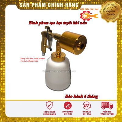 Bình phun cầm tay  tạo bọt tuyết rửa xe 1000ml dùng khí nén