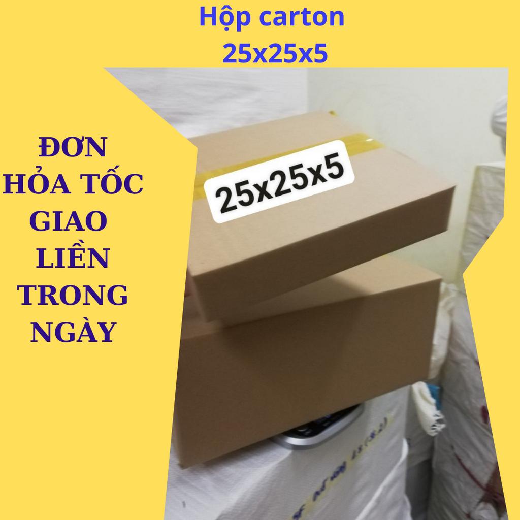 Hộp carton thùng giấy gói hàng 25x25x5