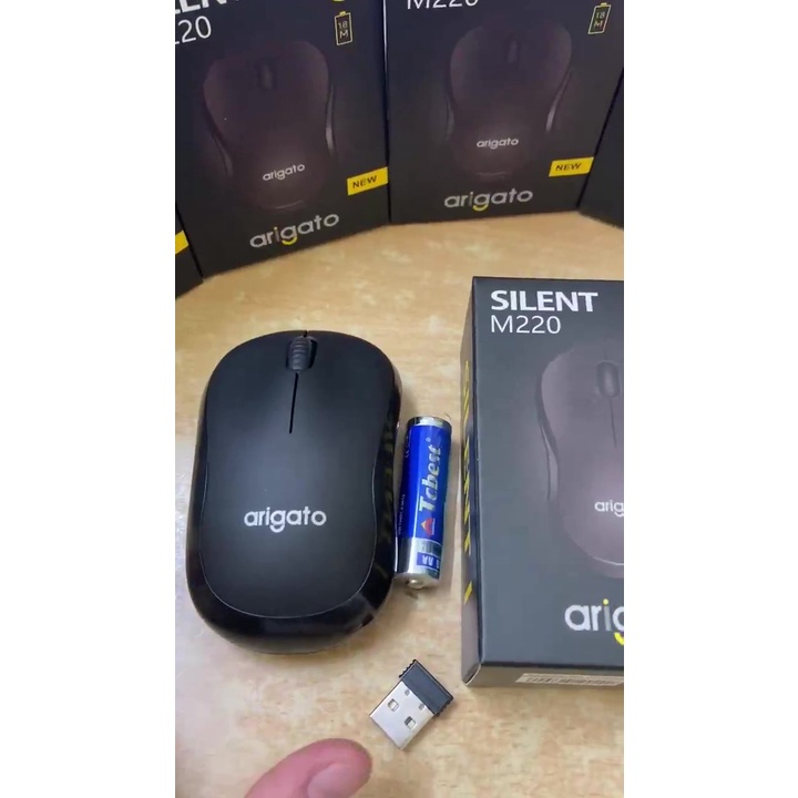 Chuột máy tính không dây Arigato Silent M220 nhỏ gọn - Thao tác nhanh, nhạy