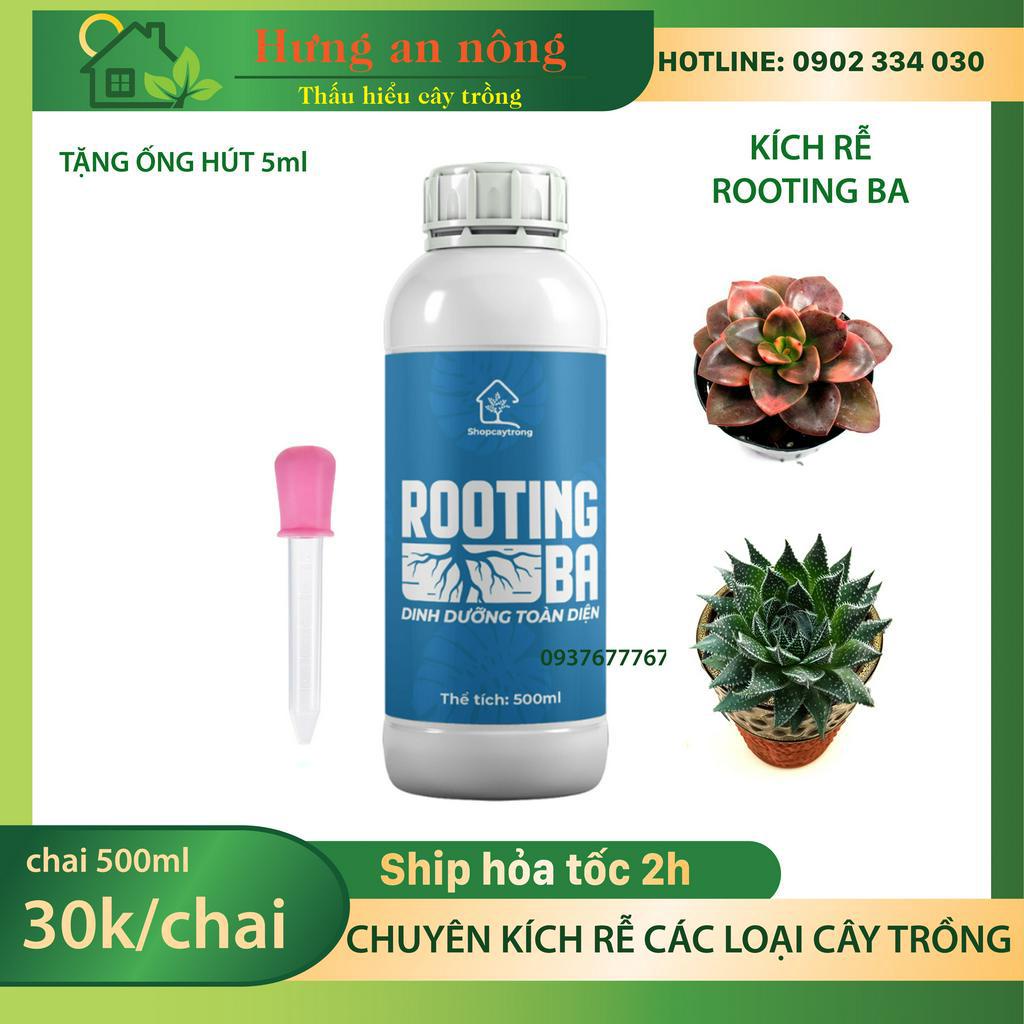 Kích Rễ Rooting BA + Ống Hút,  dùng kích rễ các loại cây, bổ dưỡng, bảo vệ cây con, ngừa s.âu bệ.nh chai 500ml
