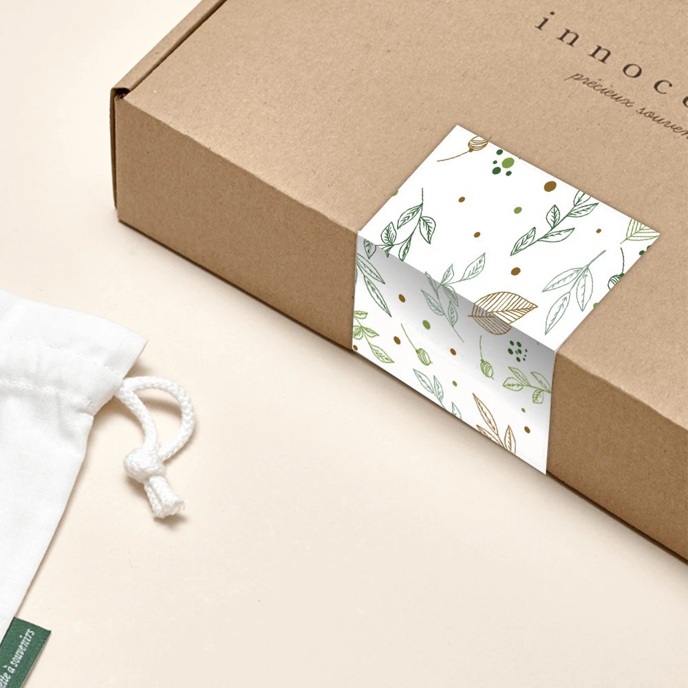 Tem Decal dán thankyou, miếng dán cám ơn dán hộp carton niêm phong