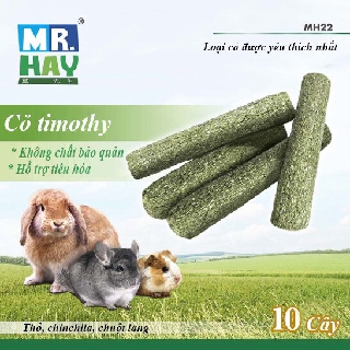 cỏ nén timothy Mr.hay dành cho thỏ, bọ, chinchila 10 que