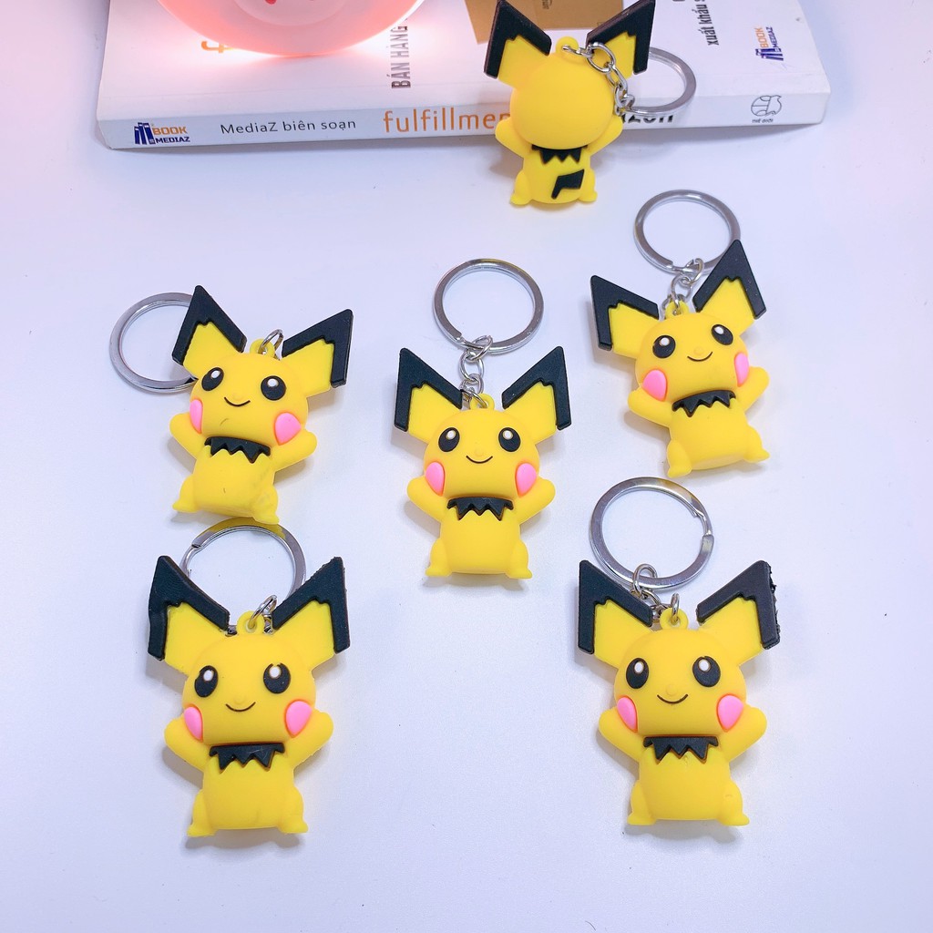 Móc khóa hoạt hình picachu vàng #3