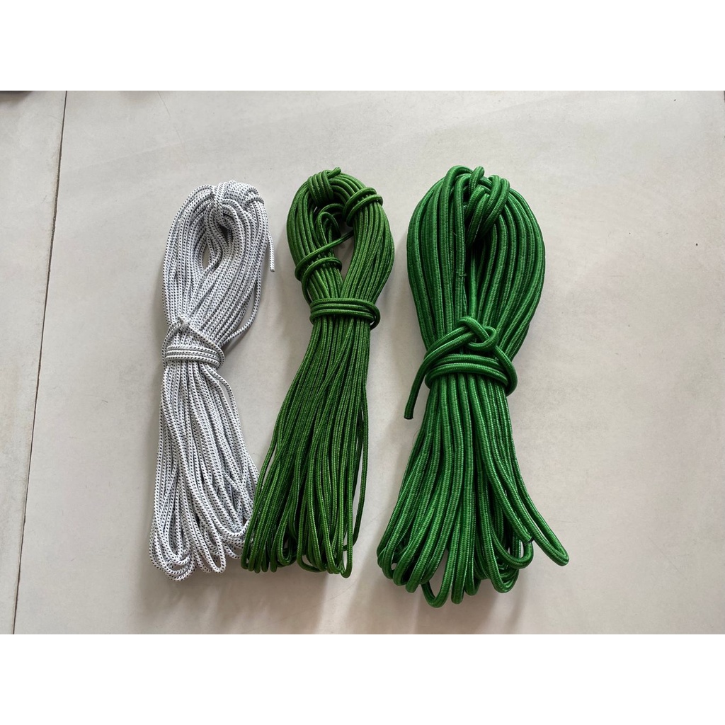 Dây dù tròn nhiều kích thước (1 cuộn dài 20-30m, tuỳ loại), dây dù xanh, trắng siêu chắc chắn, dây buộc đồ, leo núi