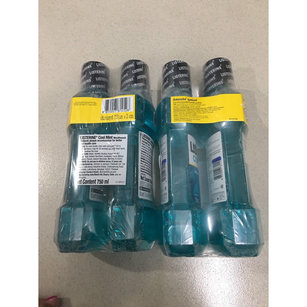 Combo nước súc miệng listerine 750ml+ 2 chai 250