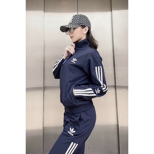 Set bộ thể thao gió Adidas BLACKPINK 3 sọc logo thêu mã M343788 -KJG*