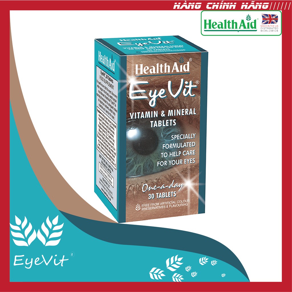 Viên uống bổ mắt Health Aid Eyevit (Chai 30 viên)