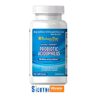 [CHÍNH HÃNG] Viên uống bổ sung 100 triệu lợi khuẩn Puritan's Pride Probiotic Acidophilus 100 viên Puritan's Pride