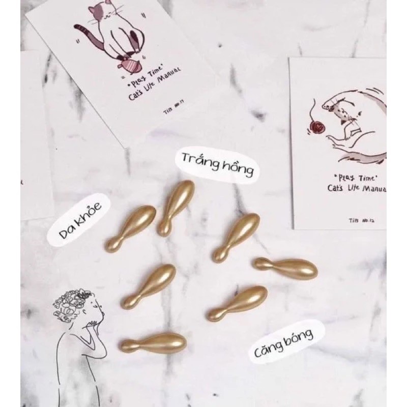 Viên Collagen Tươi Ammud Multi Vita Ampoule Hàn Quốc Vỉ 12 Viên