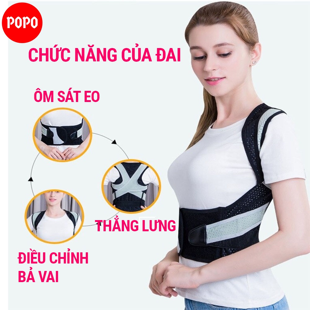 Đai chống gù lưng, bảo vệ lưng dành cho nam và nữ, điều chỉnh tư thế hiệu quả giúp massage thư giãn SPORTY