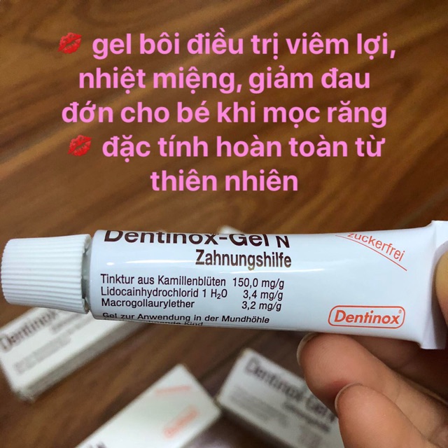 Dentinox Gel N - Gel bôi điều trị viêm lợi, nhiệt miệng, giảm đau khi bé mọc răng