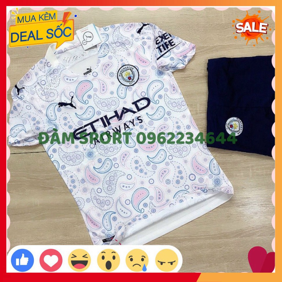 Bộ Áo Bóng Đá Man City Sân Khách 3rd 2122, Bộ Áo Đá Banh Man City Hàng Thái Chất Liệu Poliste Thấm H