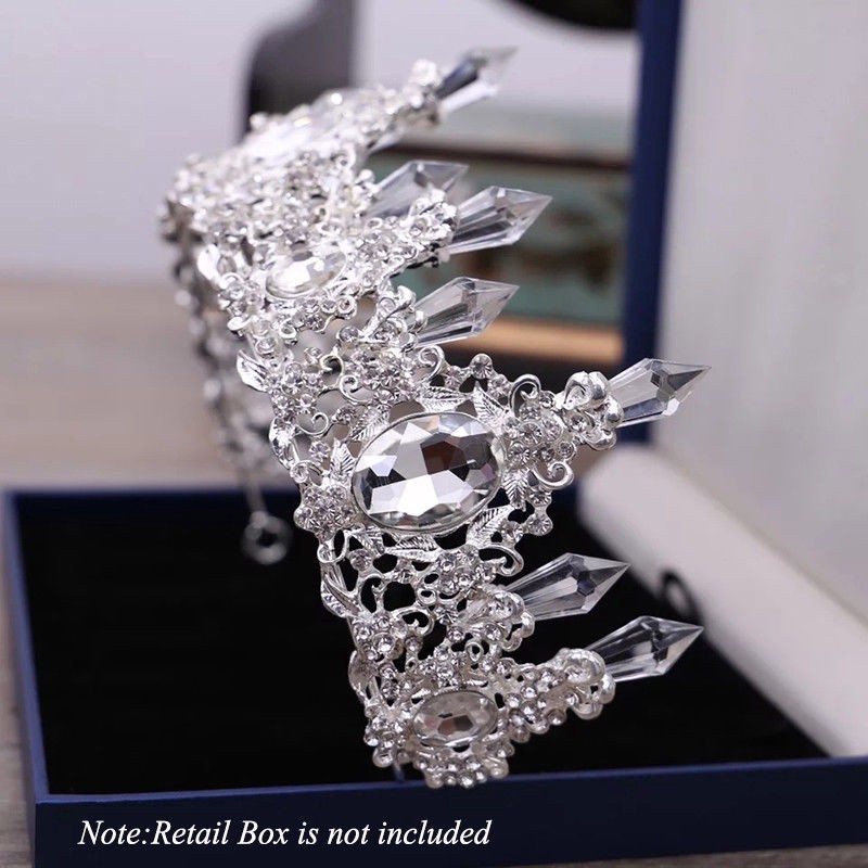 Vương miện + bông tai nạm đá quý sang trọng cho cô dâu