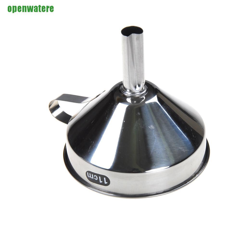 【open】15/13/11cm Stainless Steel Wide Mouth Liquid Funnel Detachable Strainer Filter