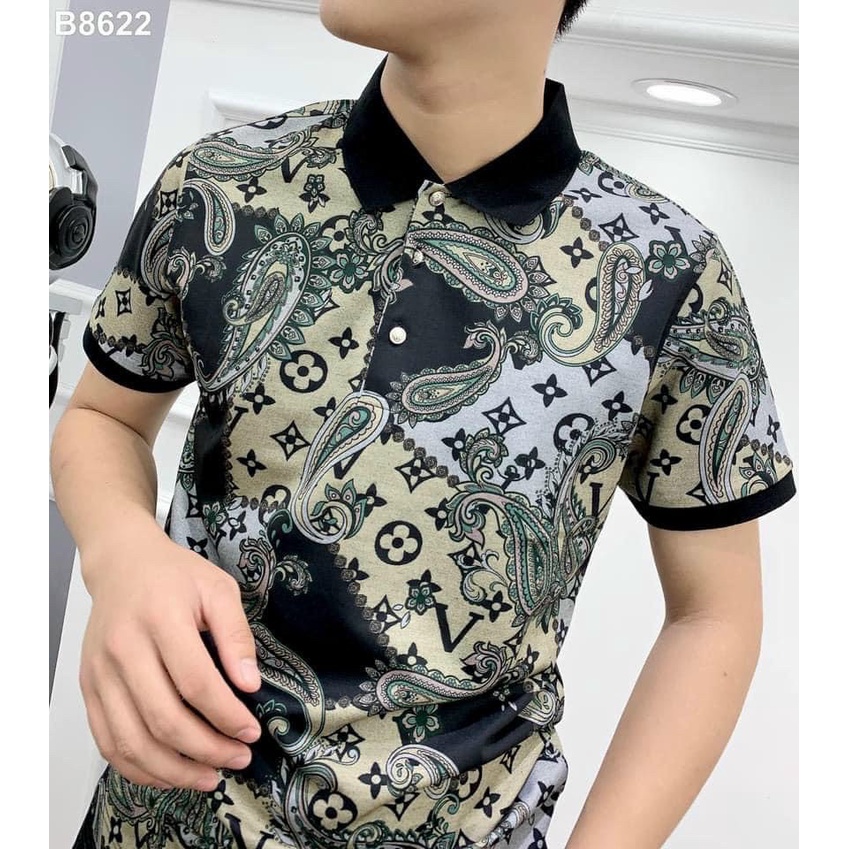 Áo phông nam - Áo polo nam 3D lá chất poly cotton cá sấu có Fullsize - AC24
