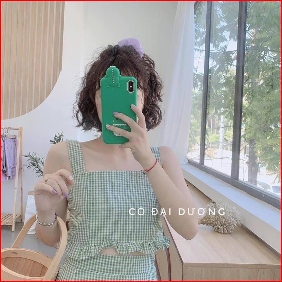 Bộ Chân Váy Áo Croptop Kẻ Caro_FREESHIP_Set Váy Ngắn Kèm Áo Nữ Kẻ Sọc 3 Màu SIÊU HOT MÙA HÈ | BigBuy360 - bigbuy360.vn