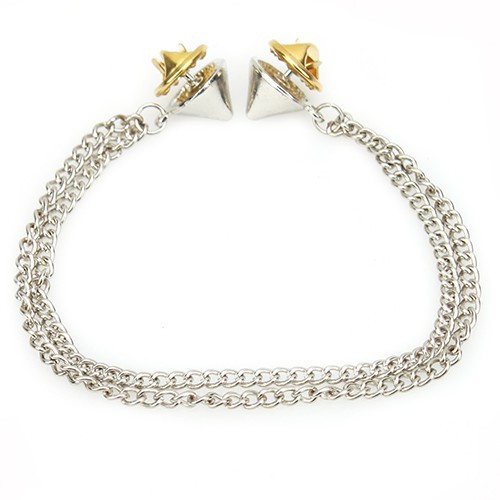 Chuỗi dây mắc xích đinh tán gắn trang trí cổ áo sơ mi