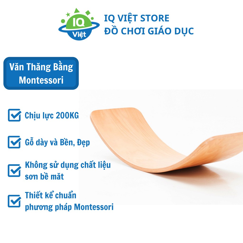 Ván Thăng Bằng, Ván Bập Bênh Montessori Chịu lực lên đến 200KG Phát triển sự sáng tạo của trẻ