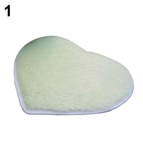 Thảm chống trượt hình trái tim bằng cao su và lông giả dành cho phòng khách