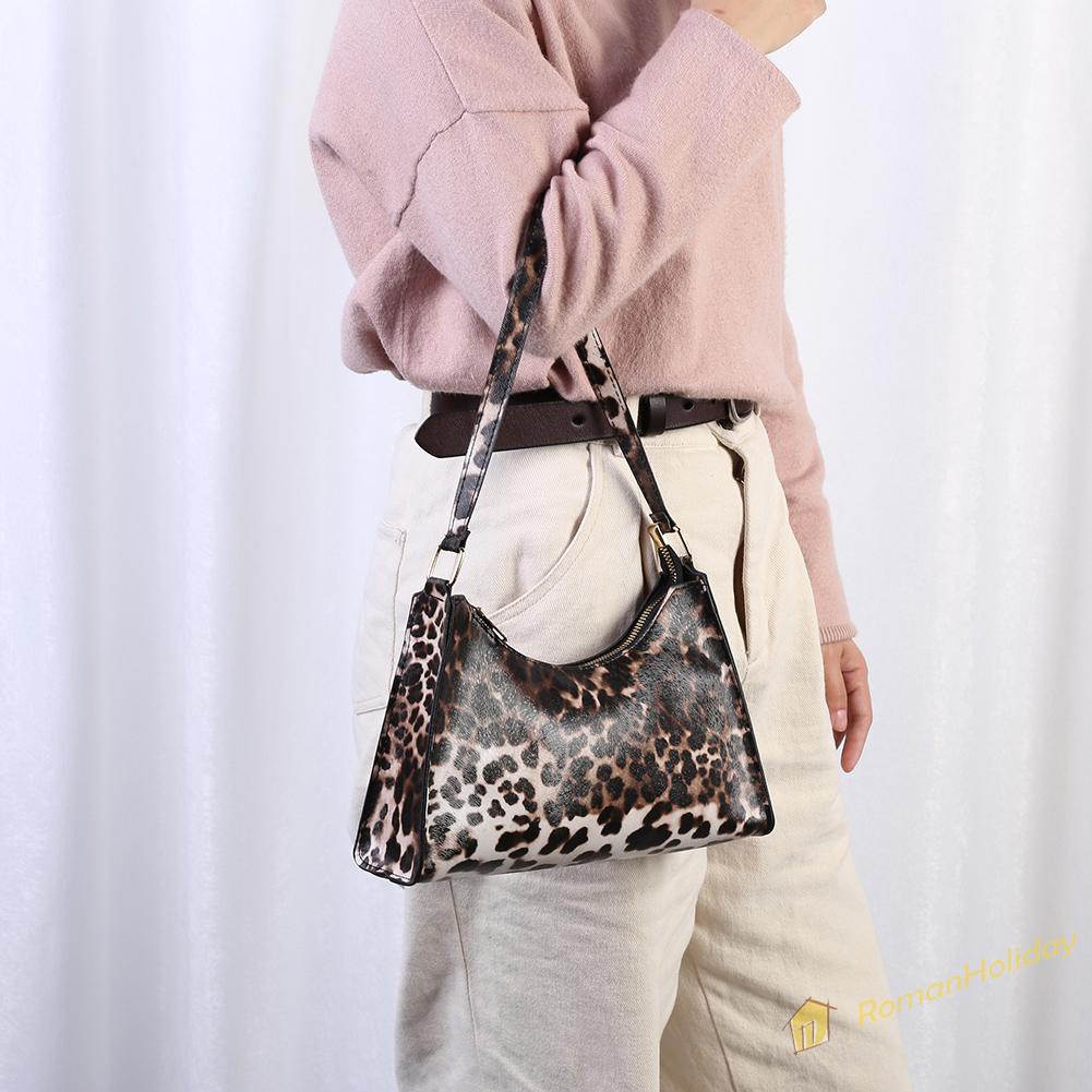 【On Sale】Vintage Women Animal Pattern Handbag Hobos PU Leather Shoulder Underarm Bag