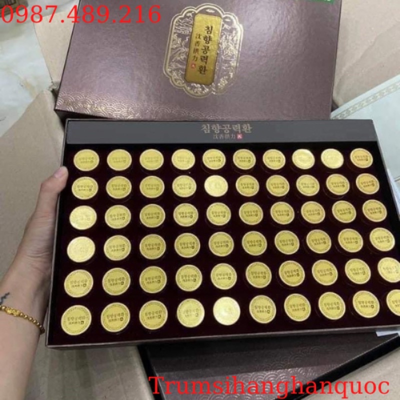 [ Hàng Chuẩn ] An Cung Ngưu Hoàng Hoàn Trầm Hương Nonghyup Hàn Quốc, Hộp Giấy Nâu 60 Viên * 3.75g, Ngừa Tai Biến Đột Qụy