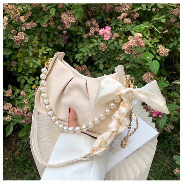 🦋 Túi xách nữ | Túi đeo vai đi tiệc đi chơi thanh lịch duyên dáng  2 màu trắng | đen ‍♀️ HÀNG CÓ SẴN  ngọc khăn