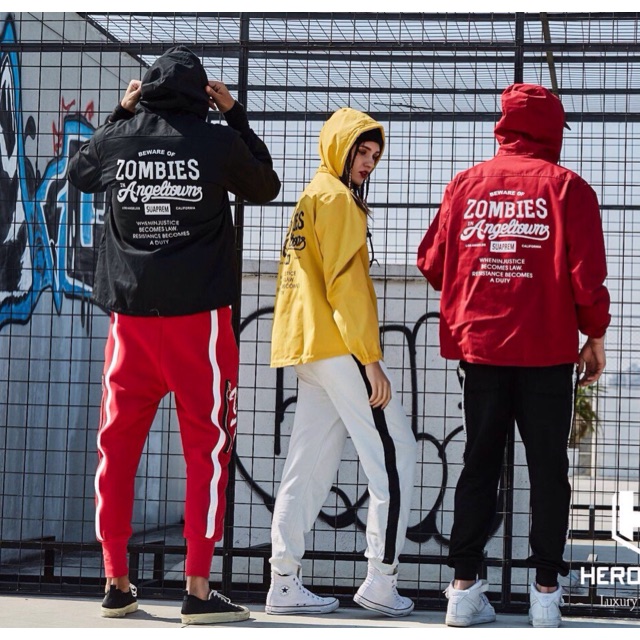 Áo khoác dù nam nữ in chữ kiểu zombies có size lớn-ảnh thật | BigBuy360 - bigbuy360.vn