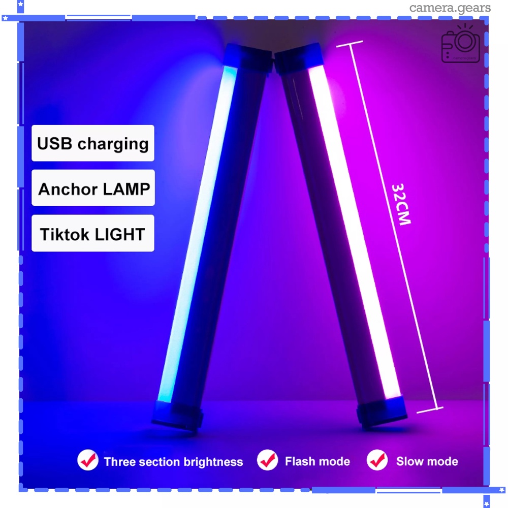 Thanh đèn led neon biến hình tiktok, tuýp đèn led quay phim, chụp ảnh sống ảo, tích hợp pin, thời lượng lên đến 8h