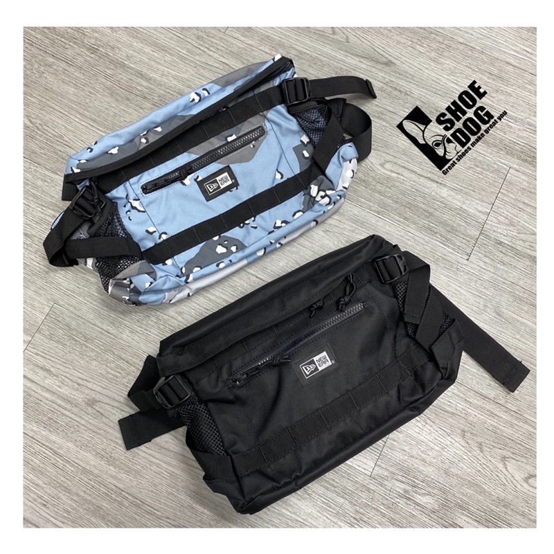 [Chính hãng]Túi đeo chéo màu đen và xanh New Era Square Waist Bag N001926