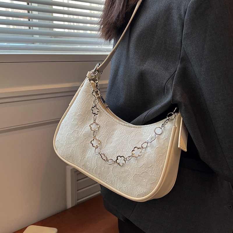 Túi đeo một bên vai IELGY phối dây xích thời trang phổ biến tùy chọn màu sắc dành cho nữ