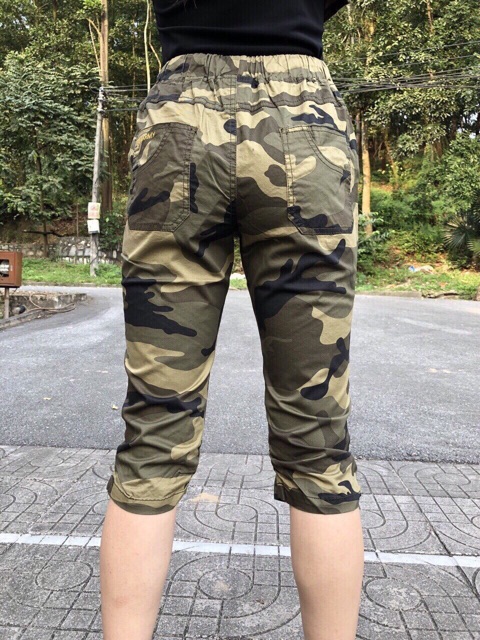 Quần ngố nữ rằn ri cạp chun siêu đẹp