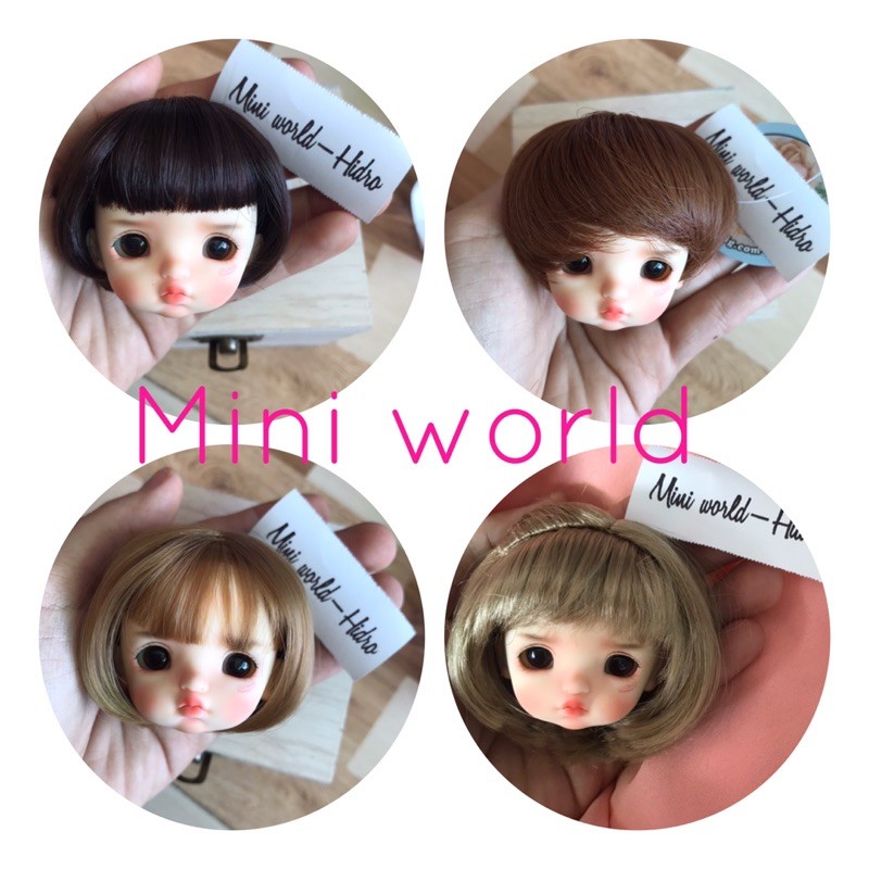 [nhiều mẫu ]Tóc giả búp bê size 1/8. Wig Doll 1/8 BJD. Wig búp bê BJD 1/8