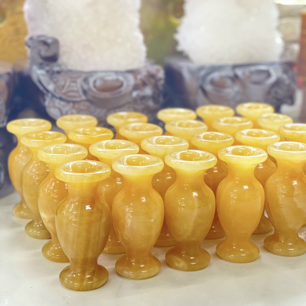 Lục Bình Đá Ngọc Hoàng Long - cao 12cm Hàng Cực Đẹp
