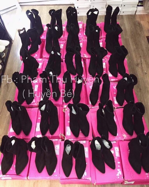 Bốt lửng nữ da lộn đế vuông | BigBuy360 - bigbuy360.vn