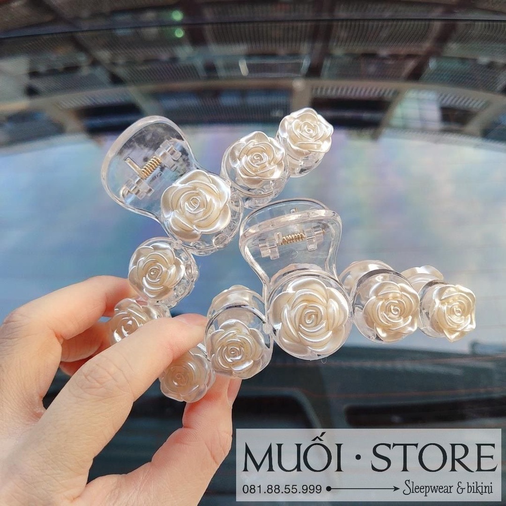 Kẹp Tóc Hình Hoa Hồng 3d Lãng Mạn Hot trend❤️FREESHIP❤️ Kẹp Tóc Hàn Quốc Muối store loại 1 - hàng có sẵn( video+ảnh thật