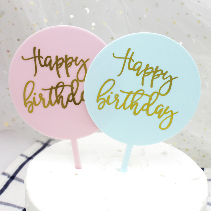 Topper Cắm Trang Trí Bánh Kem Chữ Happy Birthday