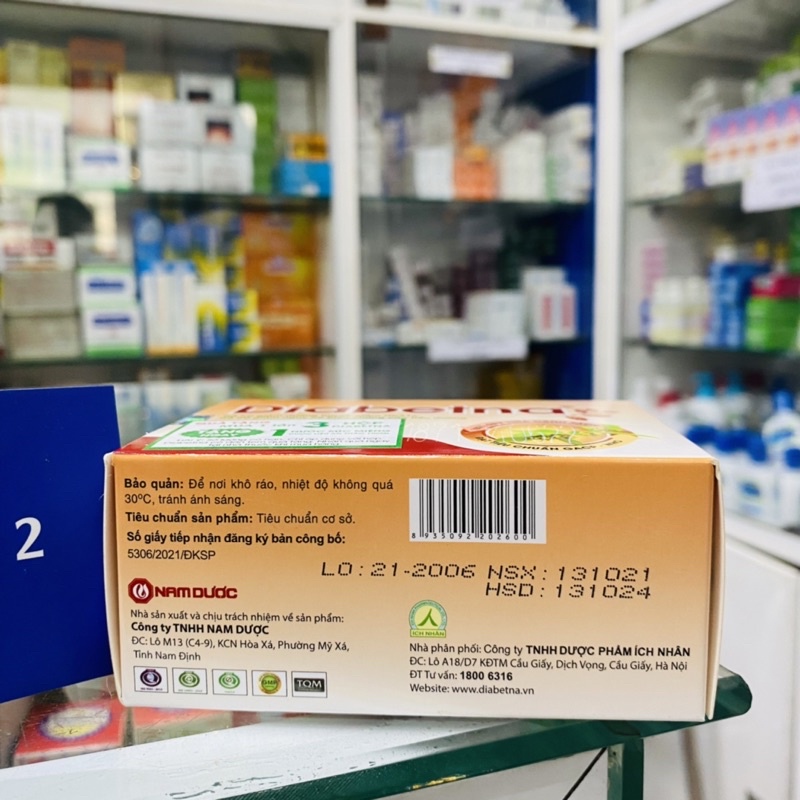 ✅ [Chính Hãng] Diabetna (hộp 40 viên) hỗ trợ giảm đường huyết, giảm HbA1c hỗ trợ giảm nguy cơ biến chứng của tiểu đường