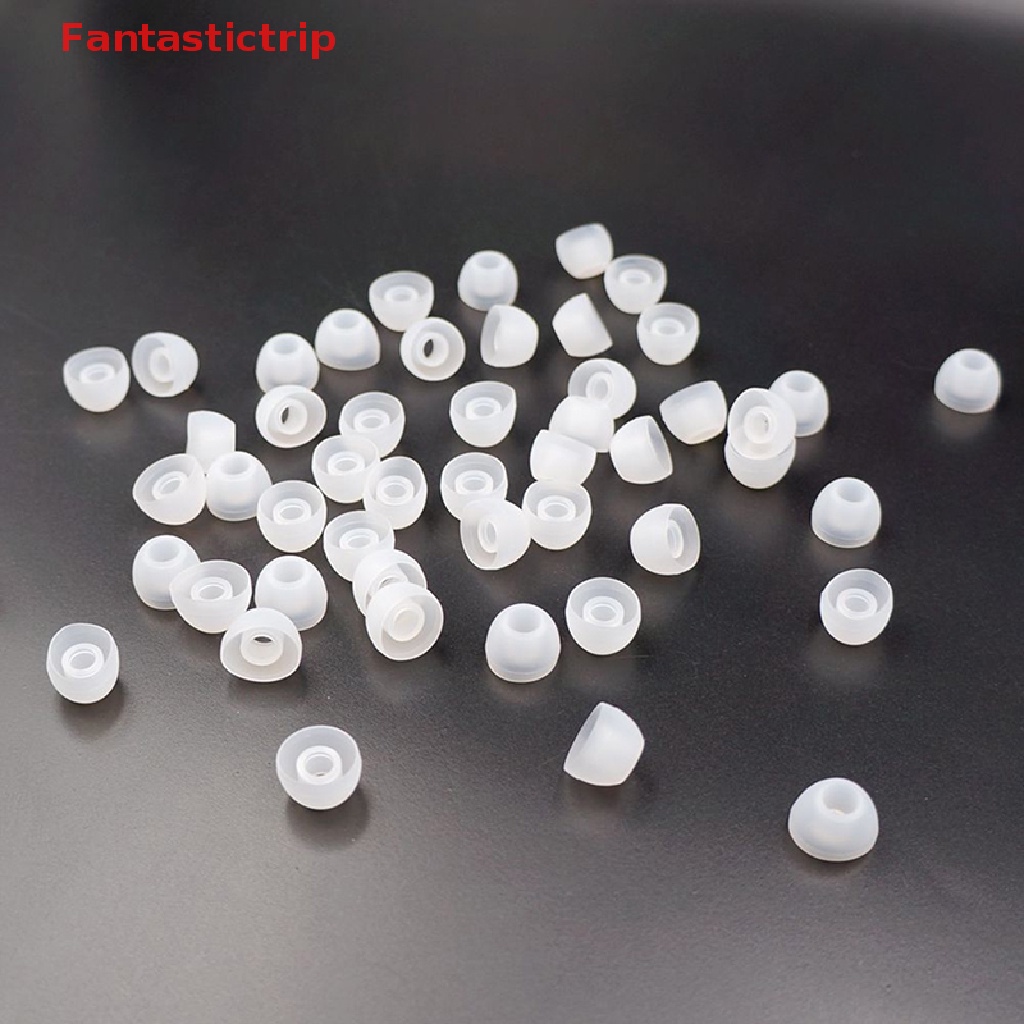 Set 50 Đệm Tai Nghe Nhét Tai Thay Thế Bằng Silicon Mềm Trong Suốt 11MM