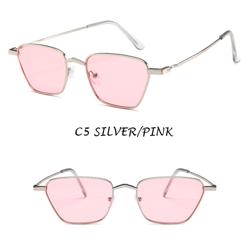 Kính mát tròng màu gọng kim loại thời trang Hàn Quốc