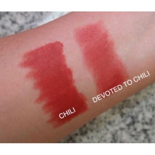 Set Mac Brick Red Lipstick Duo (Mac Matte Marrkesh, Mac Powder kiss Devoted to Chili)/ Chili/ Rubywoo