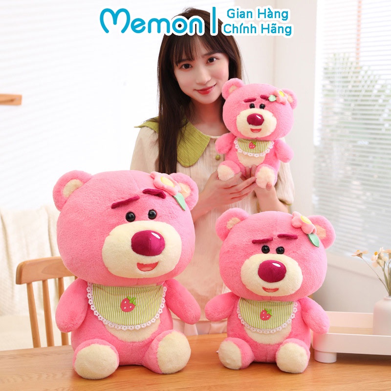 Gấu Bông Lotso Huggin Bear Baby Đeo Yếm Cao Cấp Memon