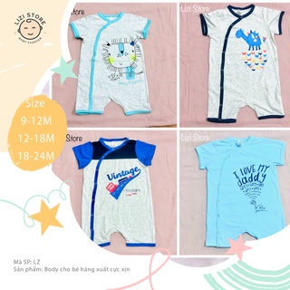 Bộ body đùi bodysuit ngắn tay cho bé trai bé gái sơ sinh