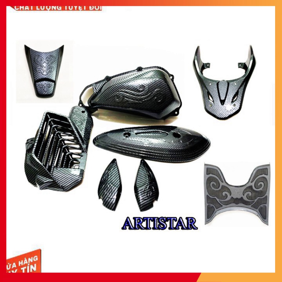 BỘ CARBON SH MODE 2020 - 2021 GỒM 7 MÓN ( ARTISTAR) (Ảnh sp thật)