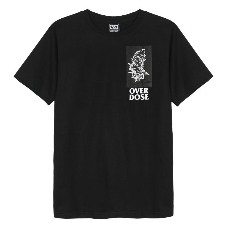 Áo thun Overdose Thái in 3D logo bó cây trên gốc ngực trái T0284