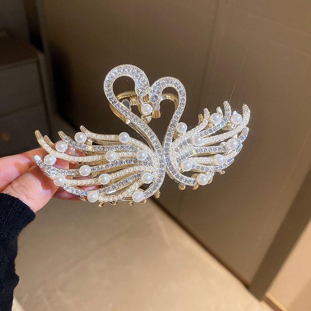 NICKOLAS Kẹp Tóc Hình Cá Mập / Thiên Nga Phong Cách Vintage Thanh Lịch Cho Nữ